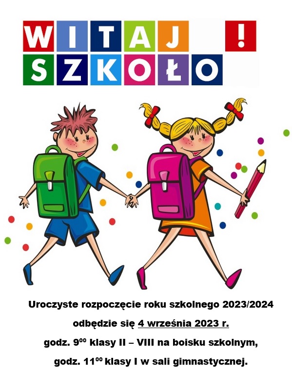 ROZPOCZĘCIE ROKU SZKOLNEGO 2023/2024