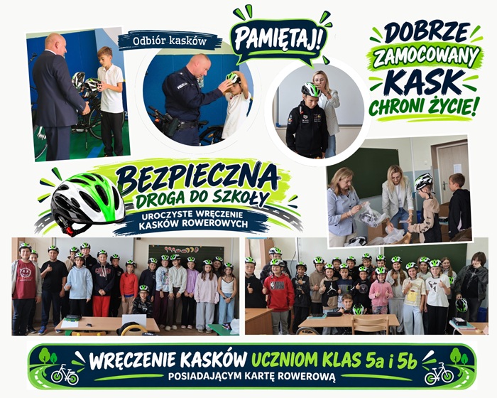 Bezpieczna droga do szkoły – kaski rowerowe dla naszych piątoklasistów