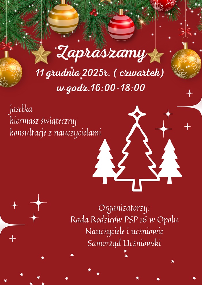 Red White Simple Merry Christmas Poster (Portrait) - 1