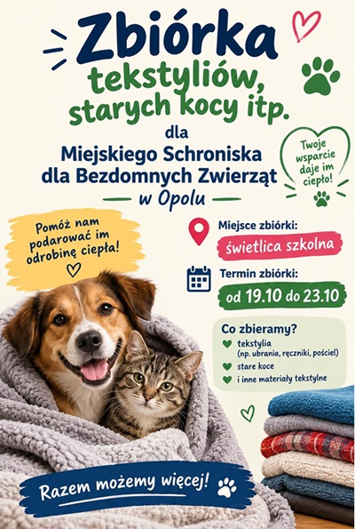 Zbiórka ciepła dla zwierząt – podaruj ciepło, podaruj serce!